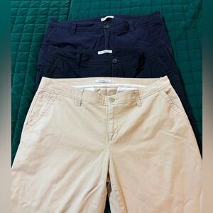Liz Claiborne Beige navy and black Chino Pants
